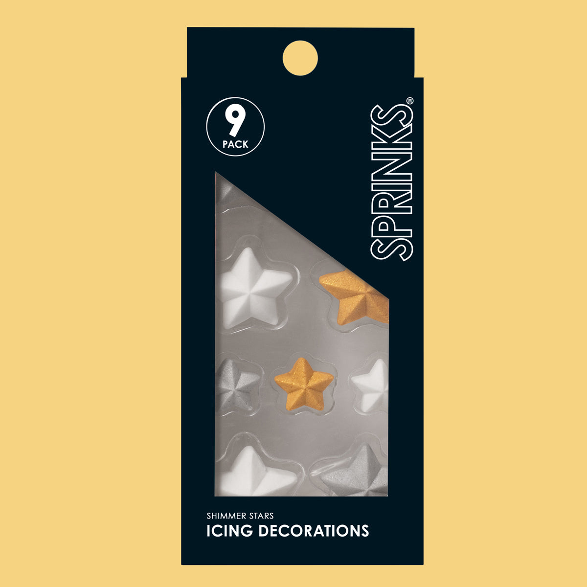 Sprinks Icing Decorations Shimmer Stars 9 Piece