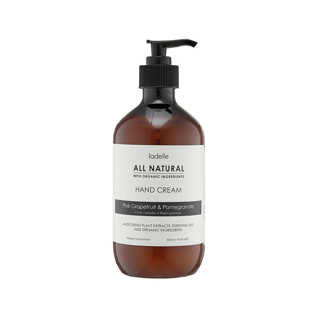 Ladelle All Natural 500ml Hand Cream Grapefruit & Pomegranate