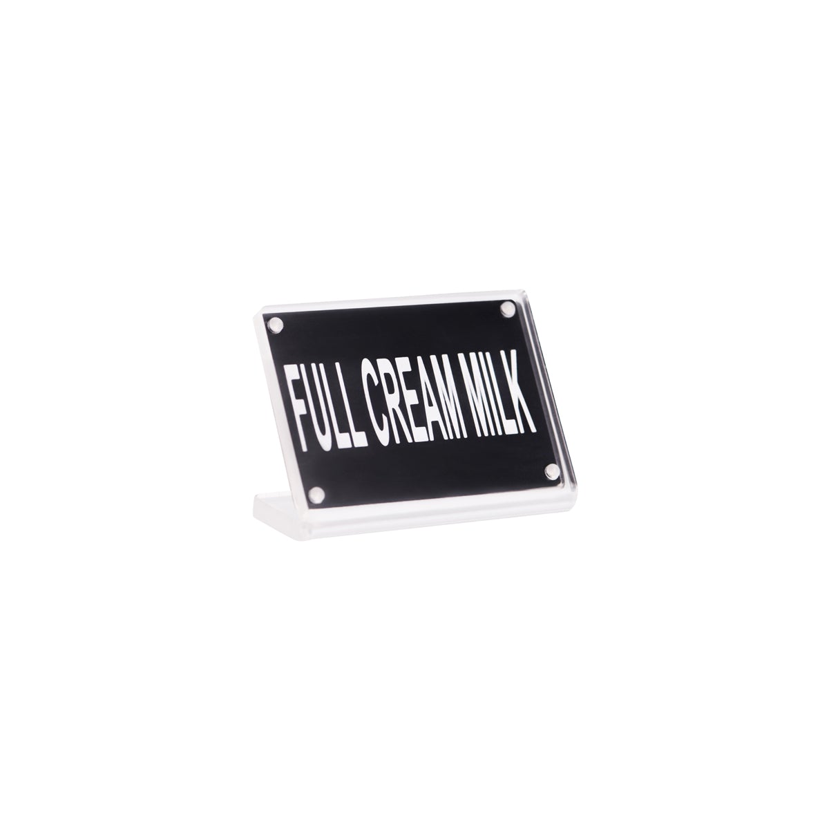 Chef Inox Buffet Sign Acrylic with Magnet Plate - Full Cream Milk