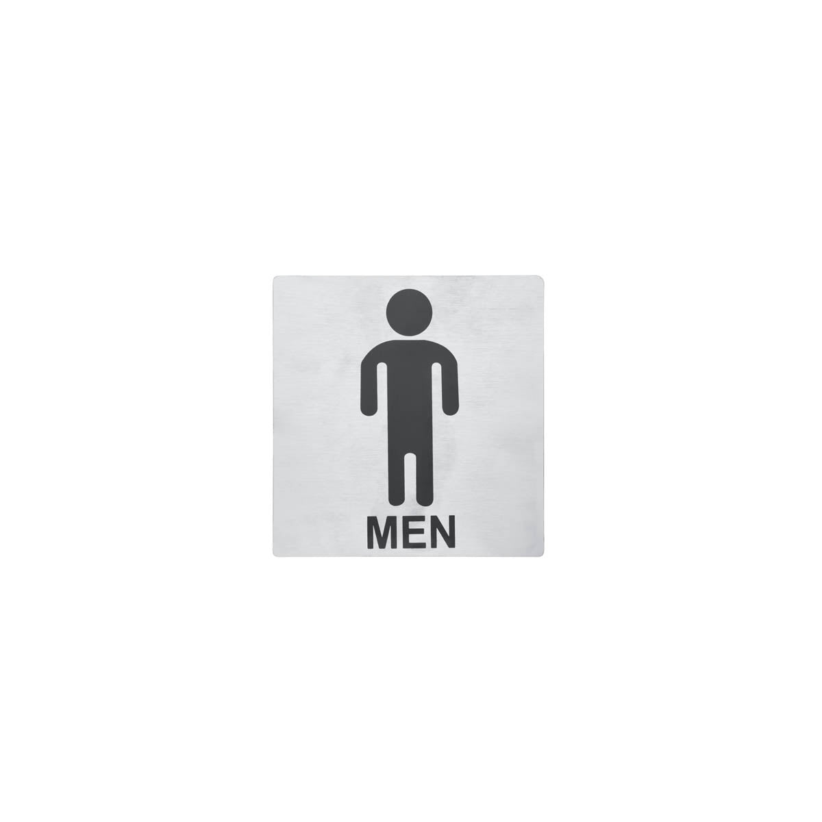 Chef Inox Wall Sign MEN Stainless Steel 130x130mm Pack of 2
