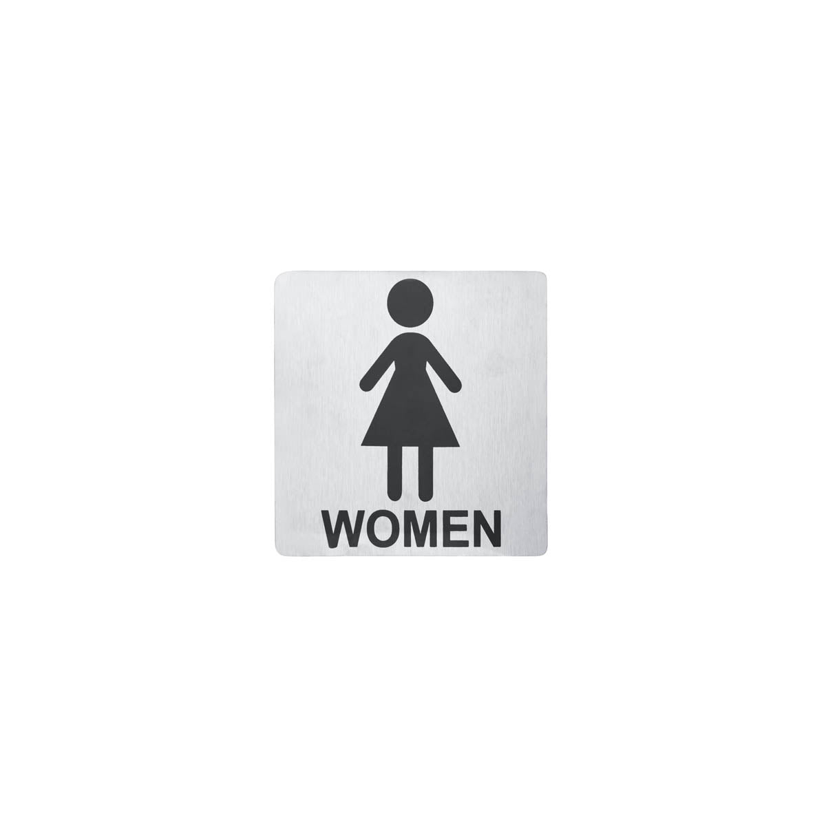 Chef Inox Wall Sign FEMALE Stainless Steel 130x130mm Pack of 2