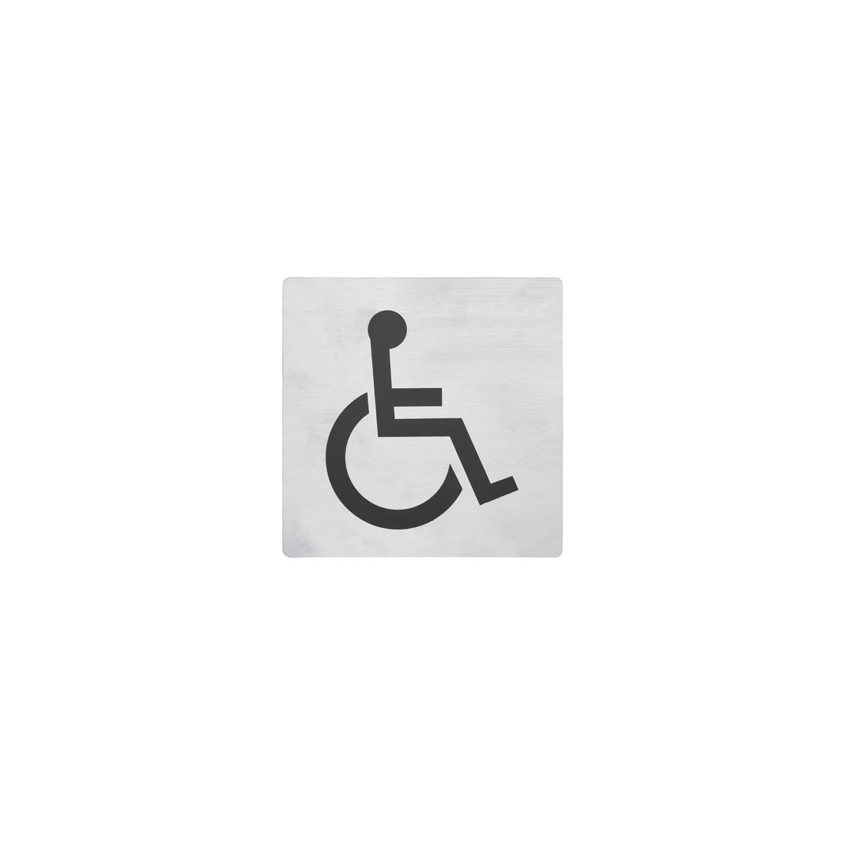 Chef Inox Wall Sign DISABLED Stainless Steel 130x130mm Pack of 2