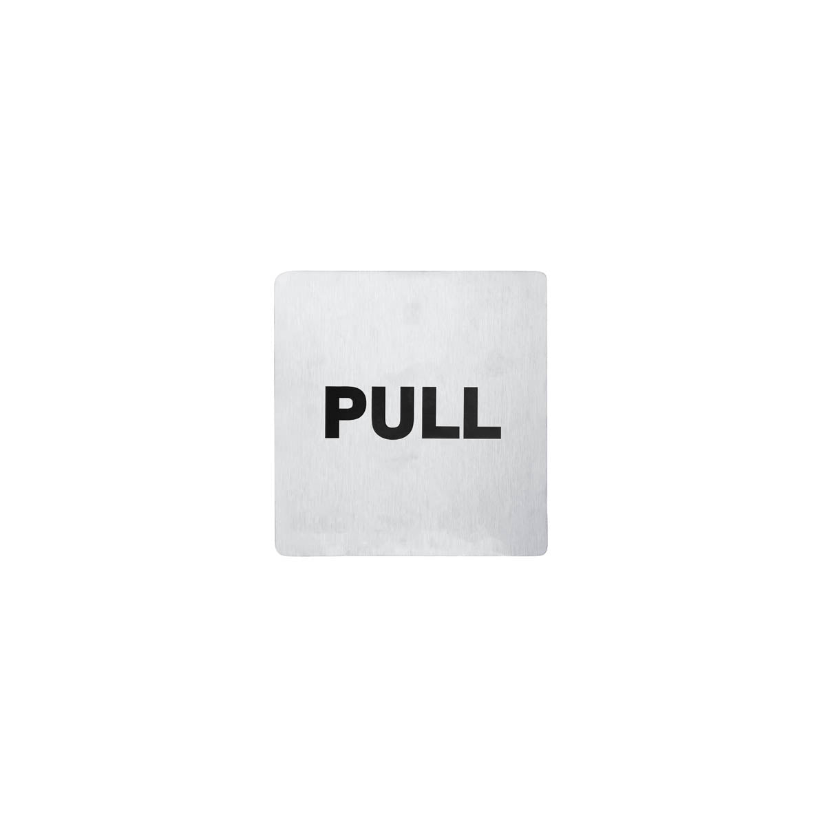 Chef Inox Wall Sign PULL Stainless Steel 110x110mm Pack of 2