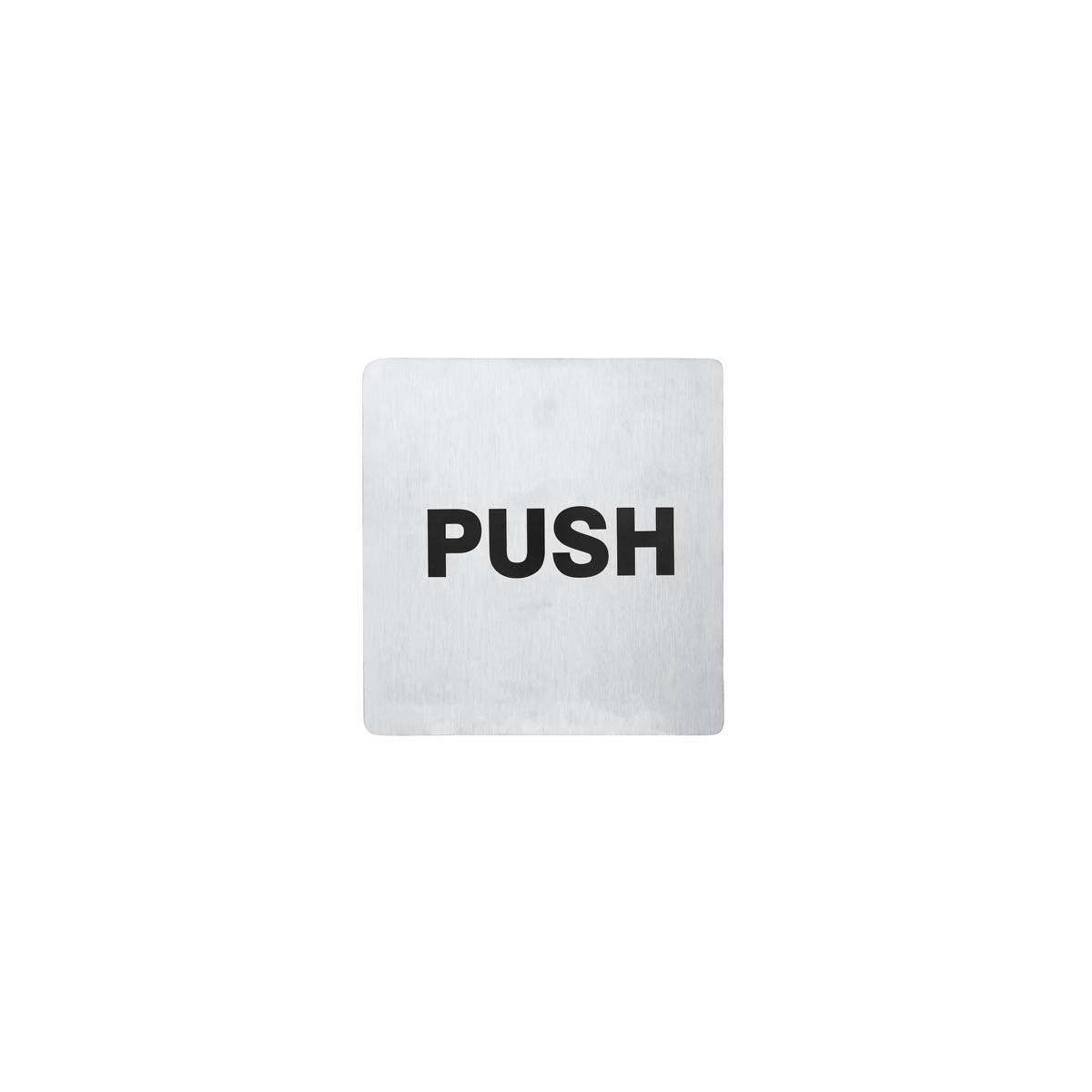Chef Inox Wall Sign PUSH Stainless Steel 110x110mm Pack of 2