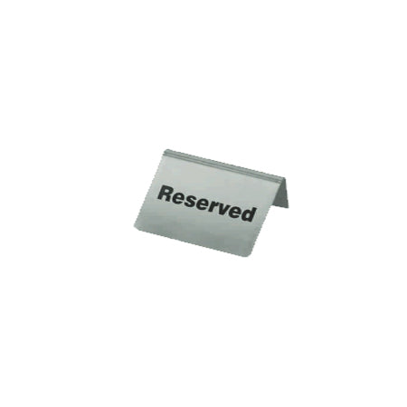 Chef Inox Table Sign RESERVED Stainless Steel 100x43mm Pack of 10