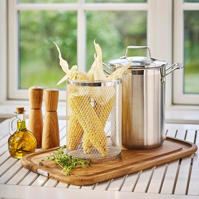 Scanpan Impact Asparagus & Corn Pot – 16cm / 4.5L with Insert Basket