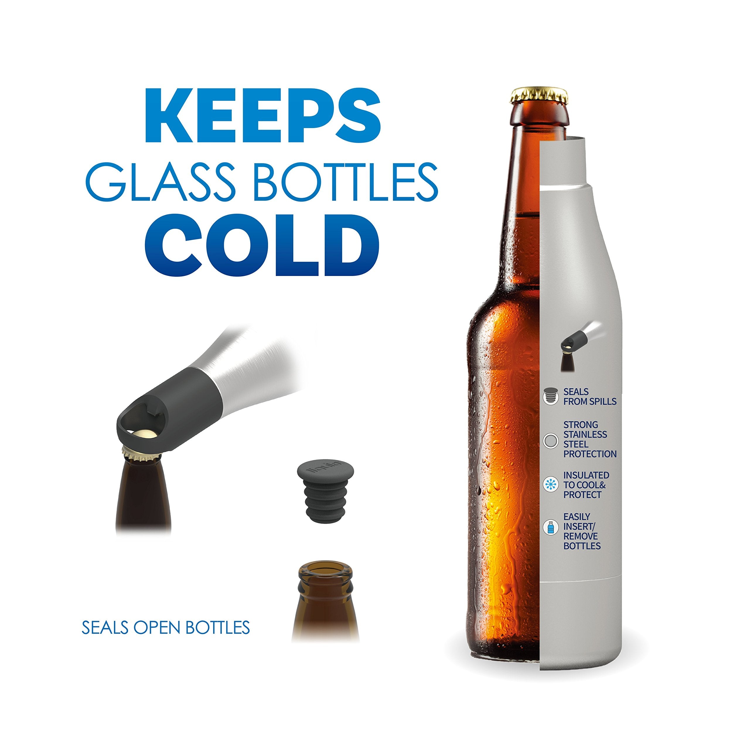 Grand Fusion Liquid Fusion Icy Bev Bottle Insulator Black