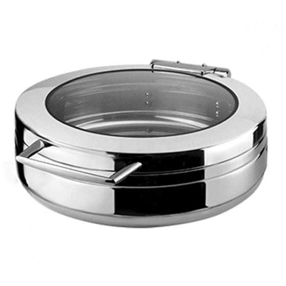 Athena Prince Large Round Induction Chafer w. Glass Lid (Silver) (Set)