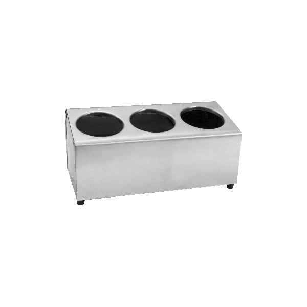 Trenton Cutlery Holder - 3 Hole (350x170x180mm - Silver)