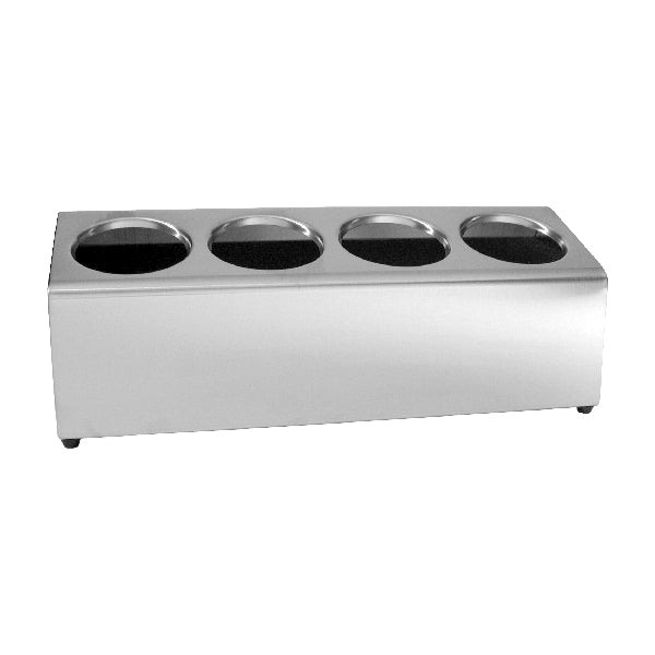 Trenton Cutlery Holder - 4 Hole (490x175x180mm - Silver)