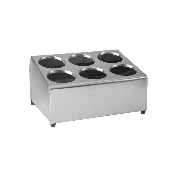 Trenton Cutlery Holder - 6 Hole (375x300x210mm - Silver)