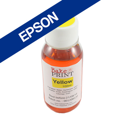 Bake Print Epson Edible Ink Refill Bottle Yellow 100ml