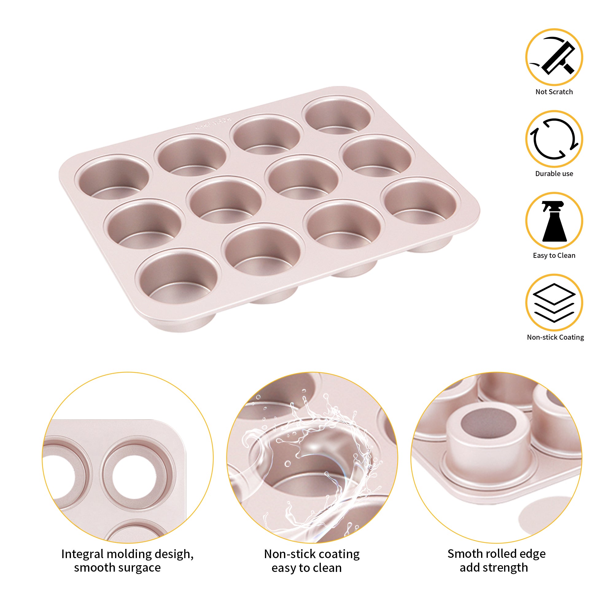 CHEFMADE English Muffin Pan 12 Cup with Loose Base (WK10105)