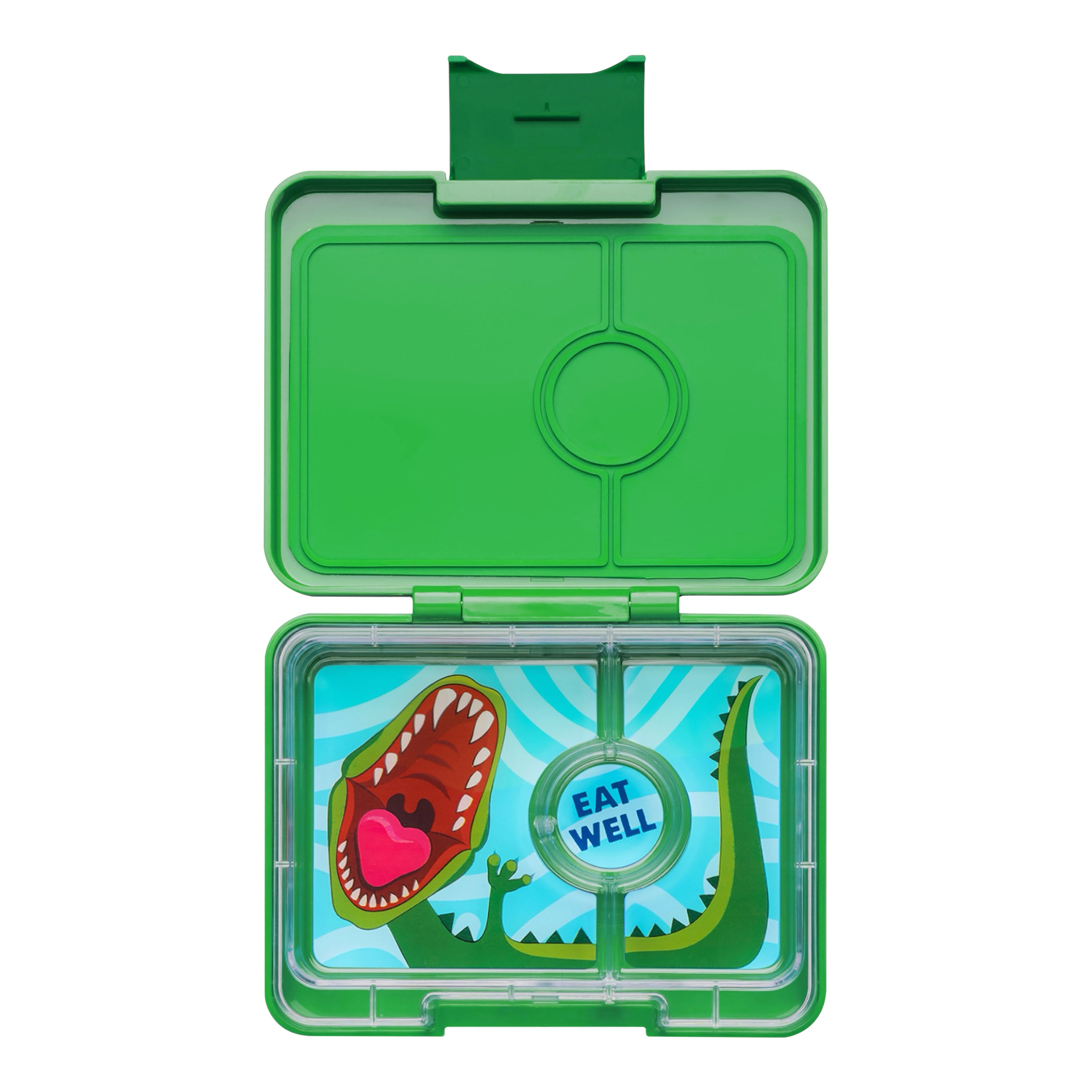 Yumbox 3 Compartment Snack Box (Dinosaur) - Jurassic Green