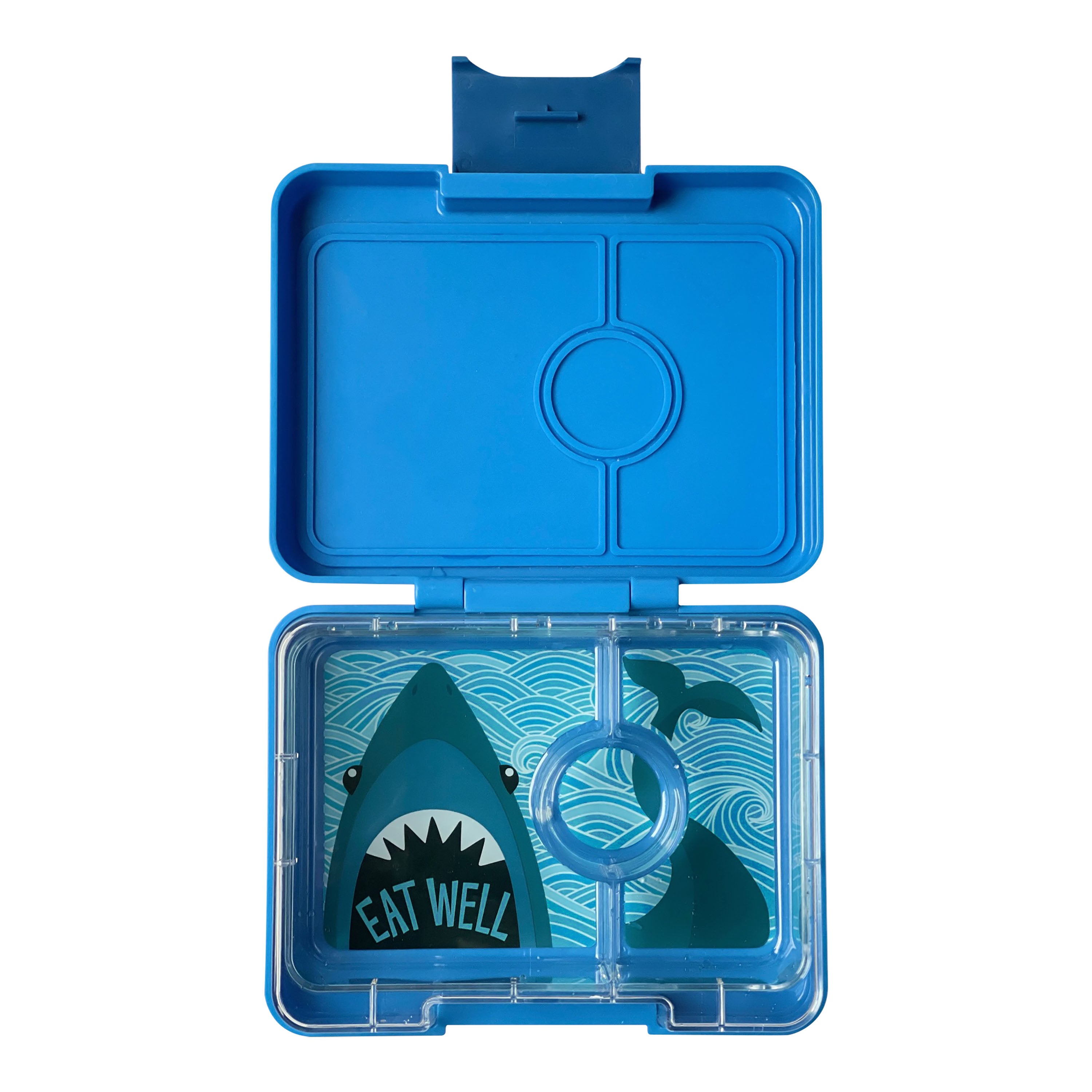 Yumbox 3 Compartment Snack Box (Shark) - Surf Blue