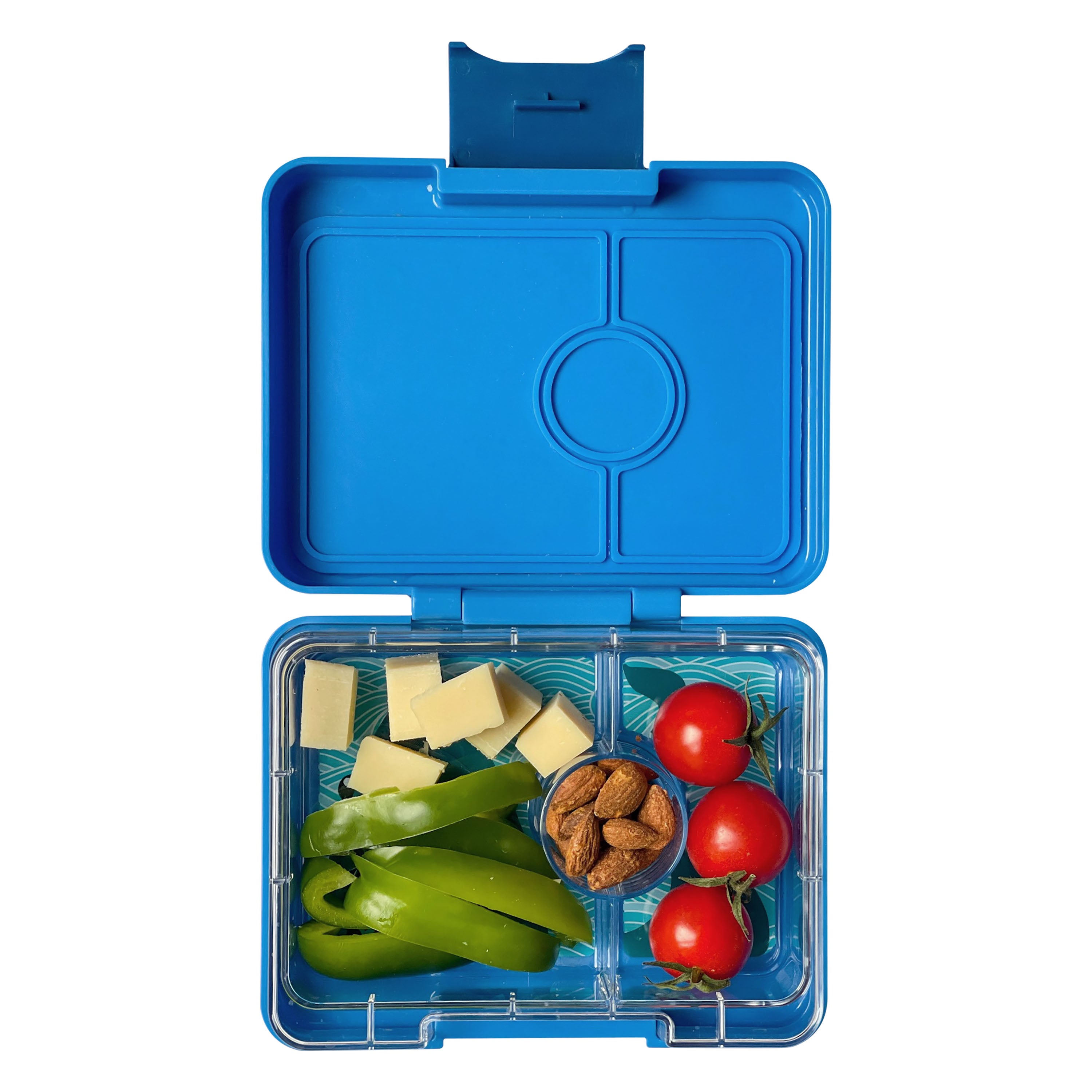 Yumbox 3 Compartment Snack Box (Shark) - Surf Blue