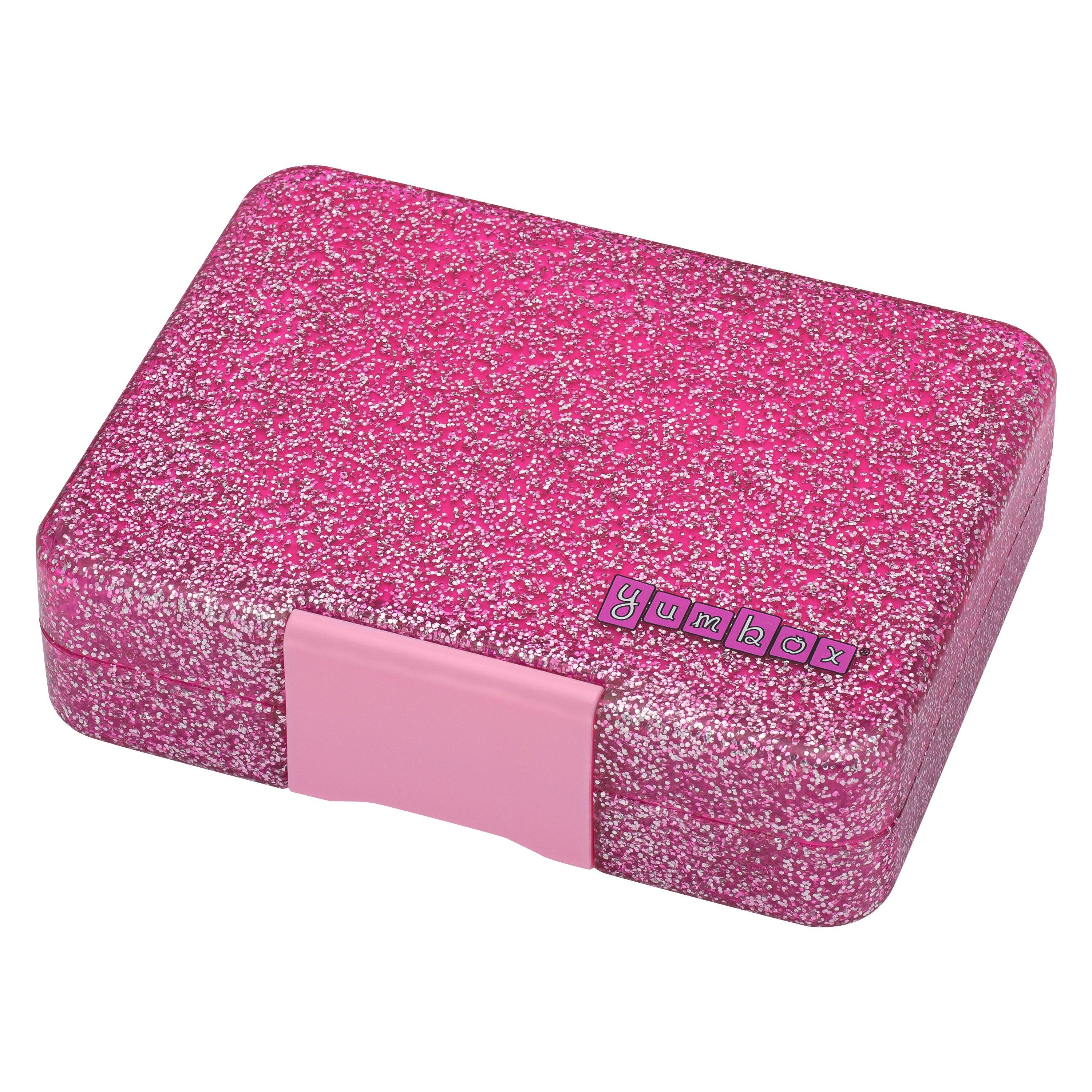 Yumbox 3 Compartment Snack Box (Glitter) - Sparkle Pink