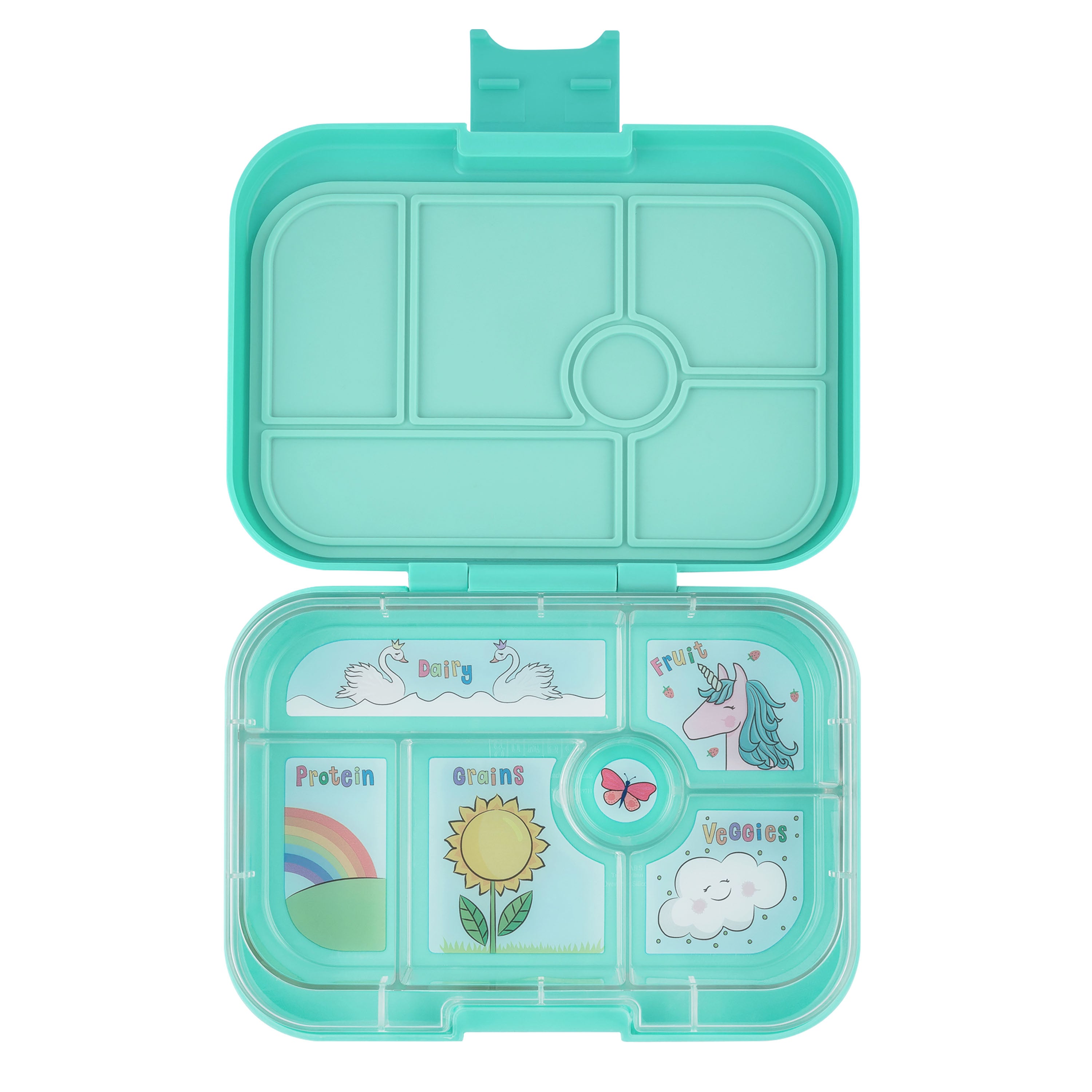 Yumbox Original 6 Compartment Lunch Box (Unicorn) - Miami Aqua