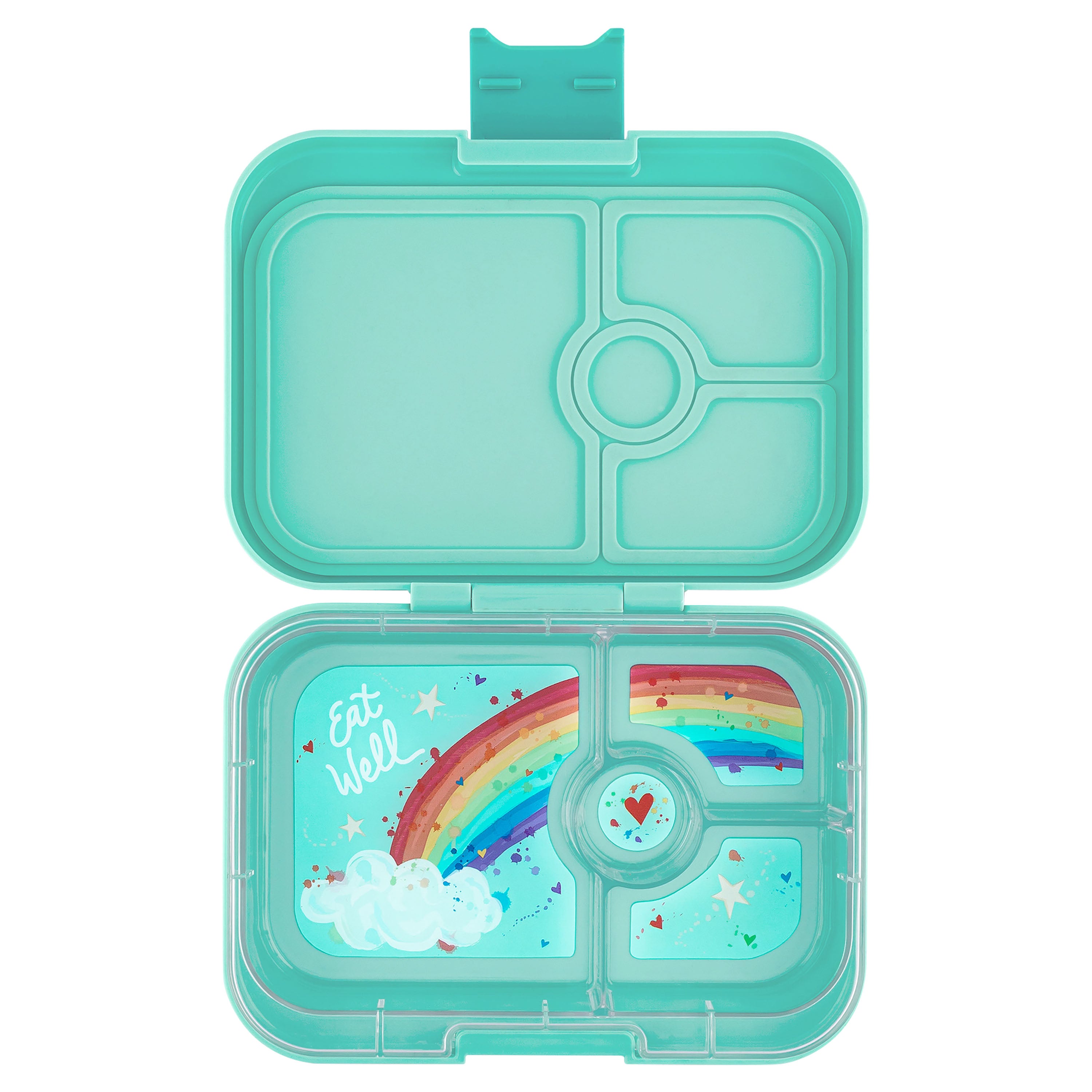 Yumbox Panino 4 Compartment Lunch Box (Rainbow) - Miami Aqua