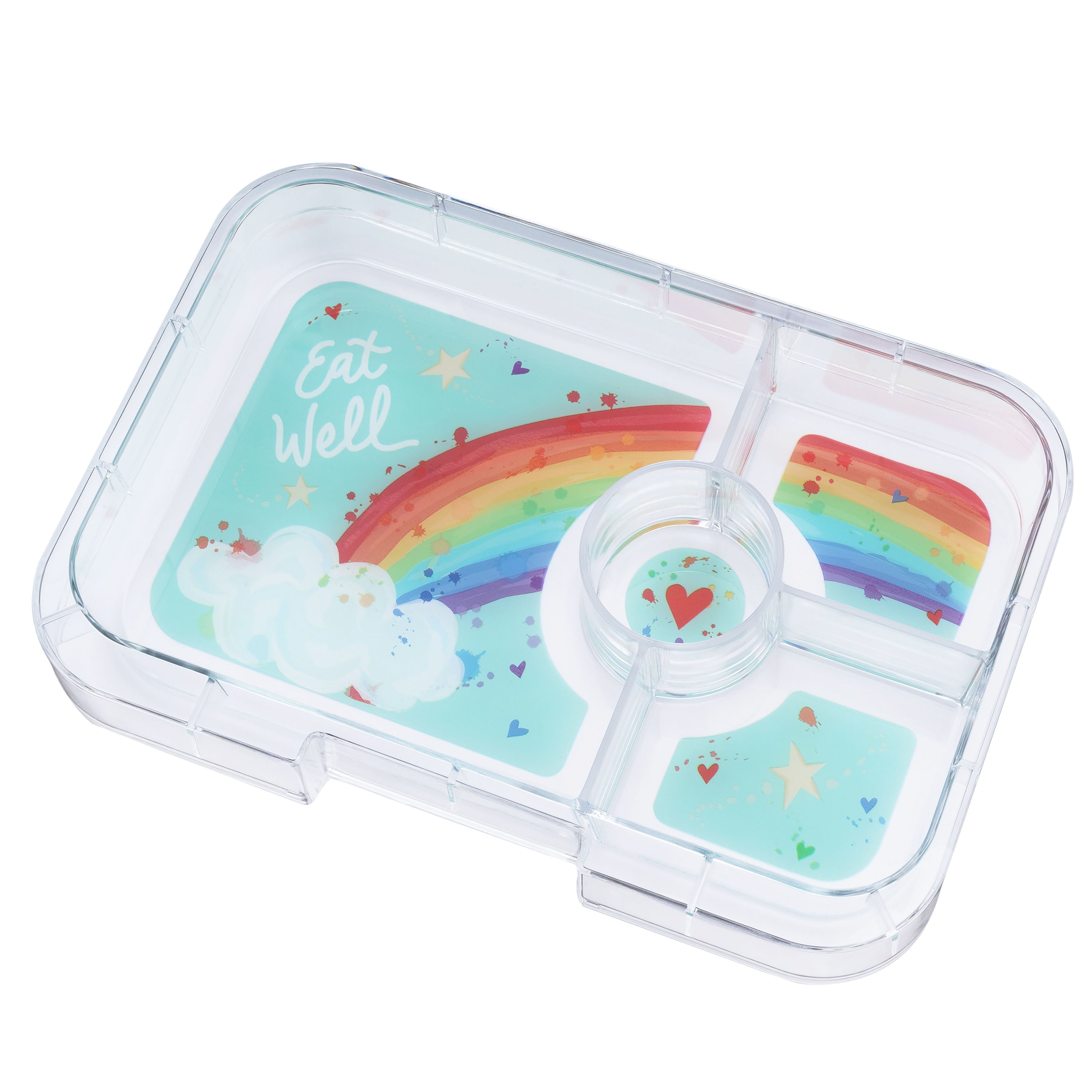 Yumbox Tapas 4 Compartment Lunch Box (Rainbow) - Capri Pink