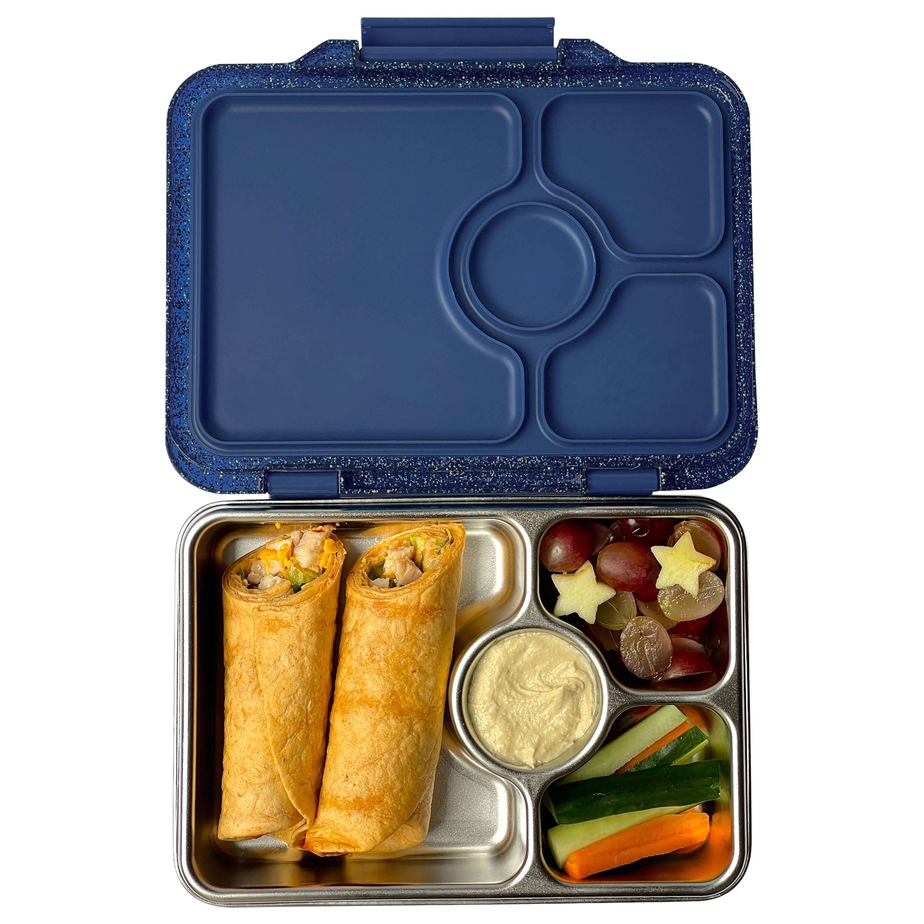 Yumbox Pret S/s 4 Compartment Bento Box (Glitter) - Twilight Blue