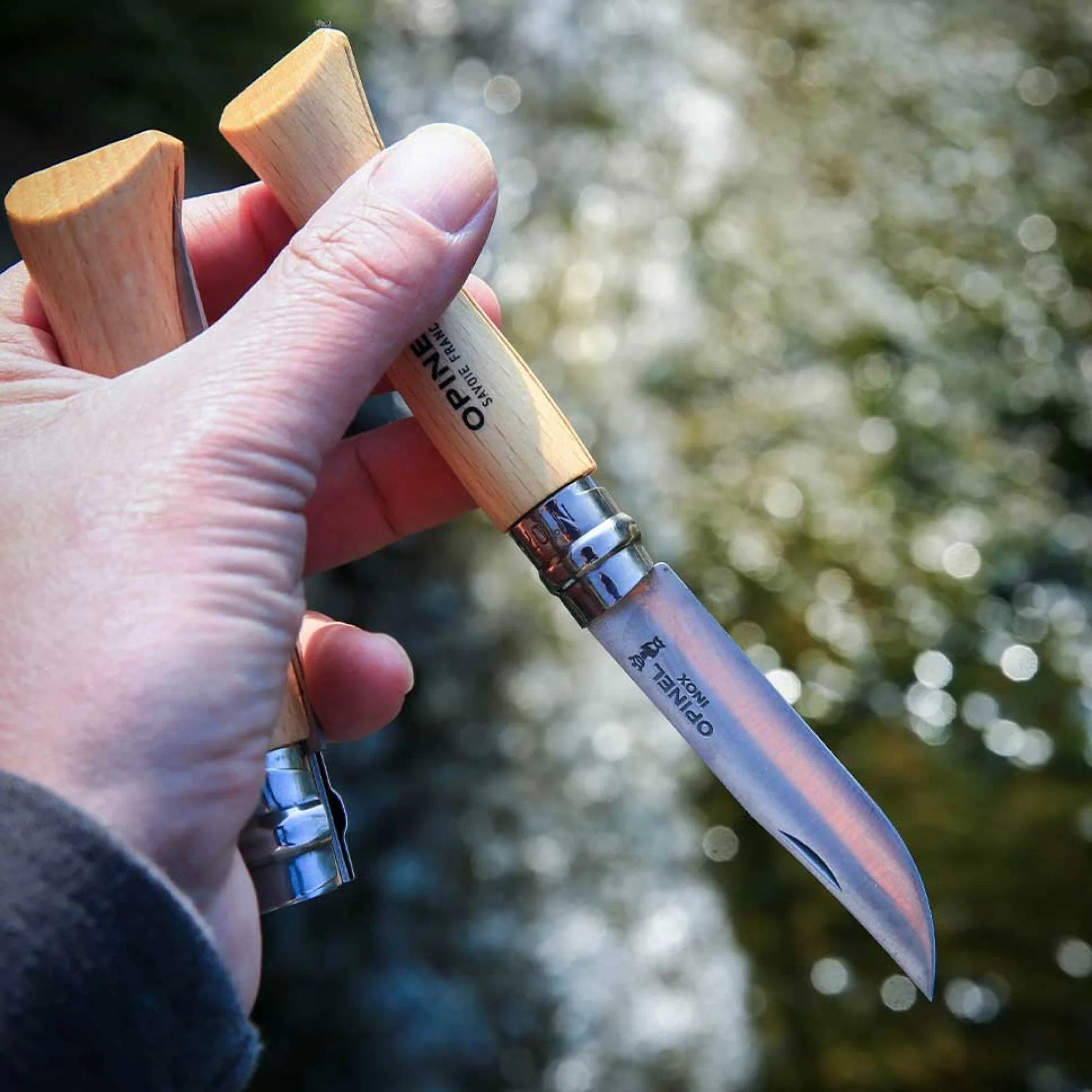 Opinel No.07 Stainless Steel Folding Knife Beech