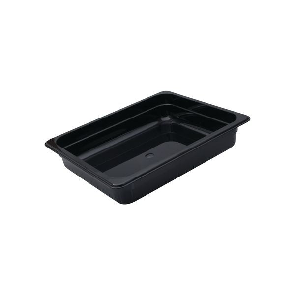 CaterRax 1/2 GN Black Polycarbonate Food Pan (200mm D - 11.7lt)