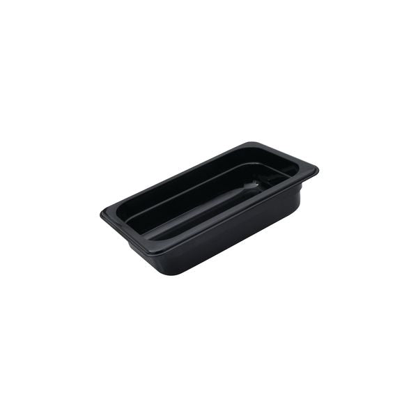 CaterRax 1/3 GN Black Polycarbonate Food Pan (100mm D - 3.57lt)