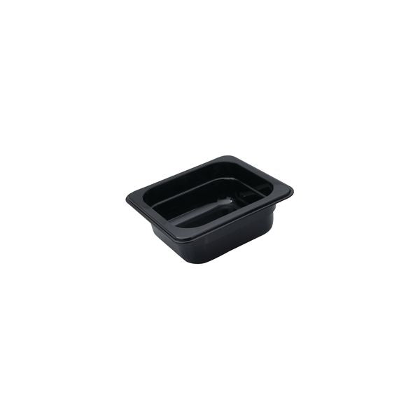CaterRax 1/6 GN Black Polycarbonate Food Pan (150mm D - 2.22lt)