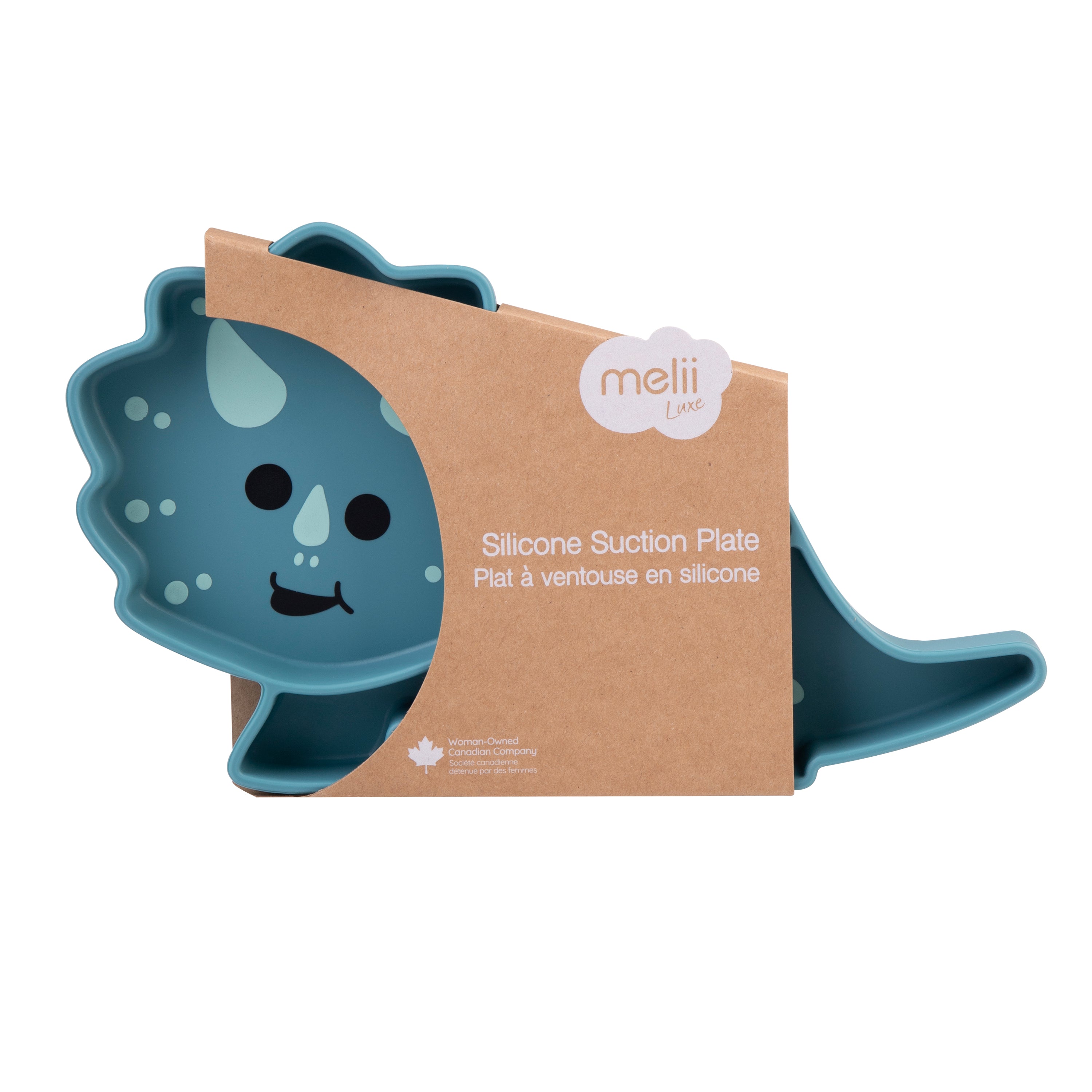Melii Luxe Silicone Suction Plate - Dinosaur