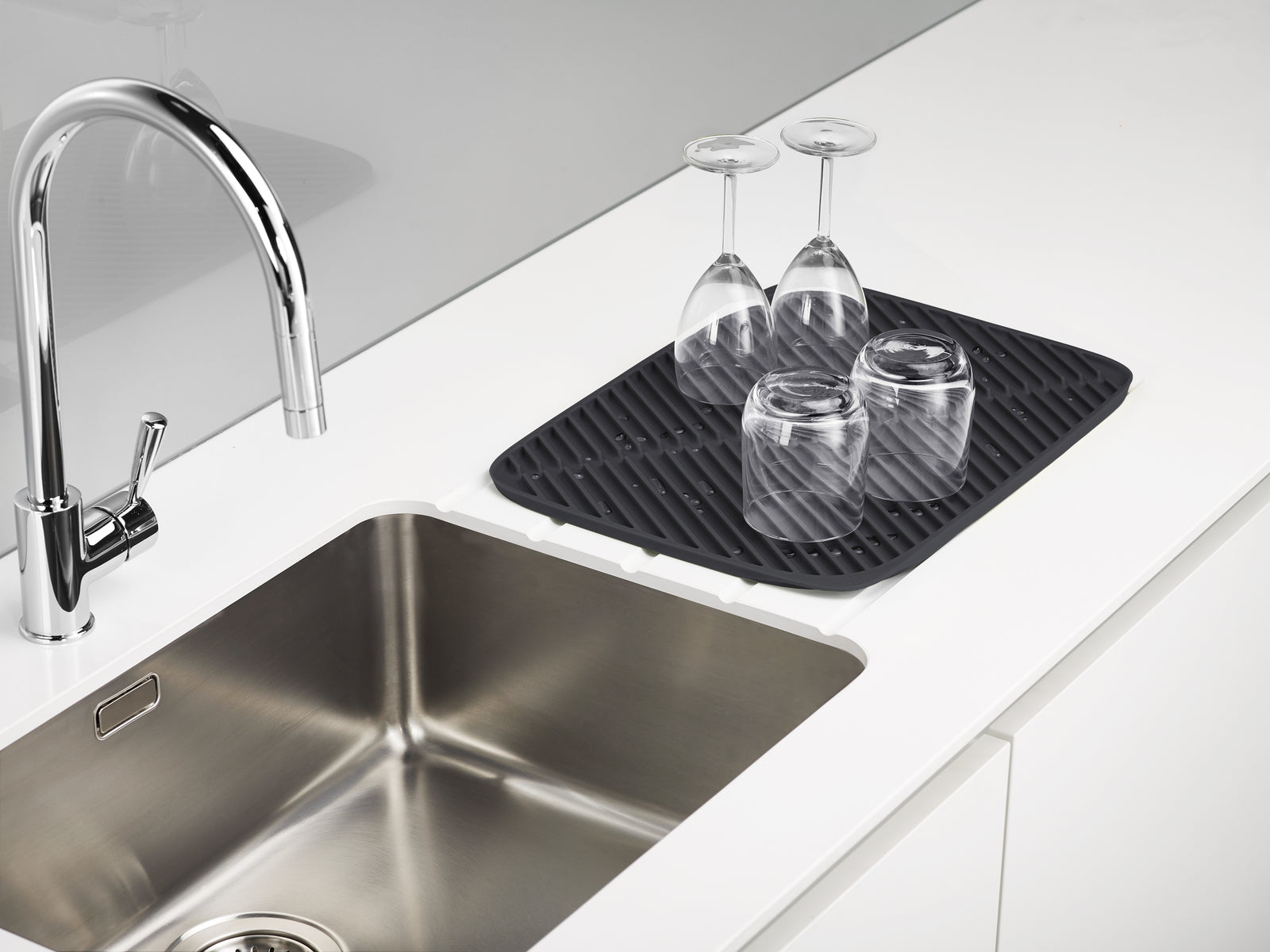 Joseph Joseph Flume Folding Draining Mat, Large - Grey