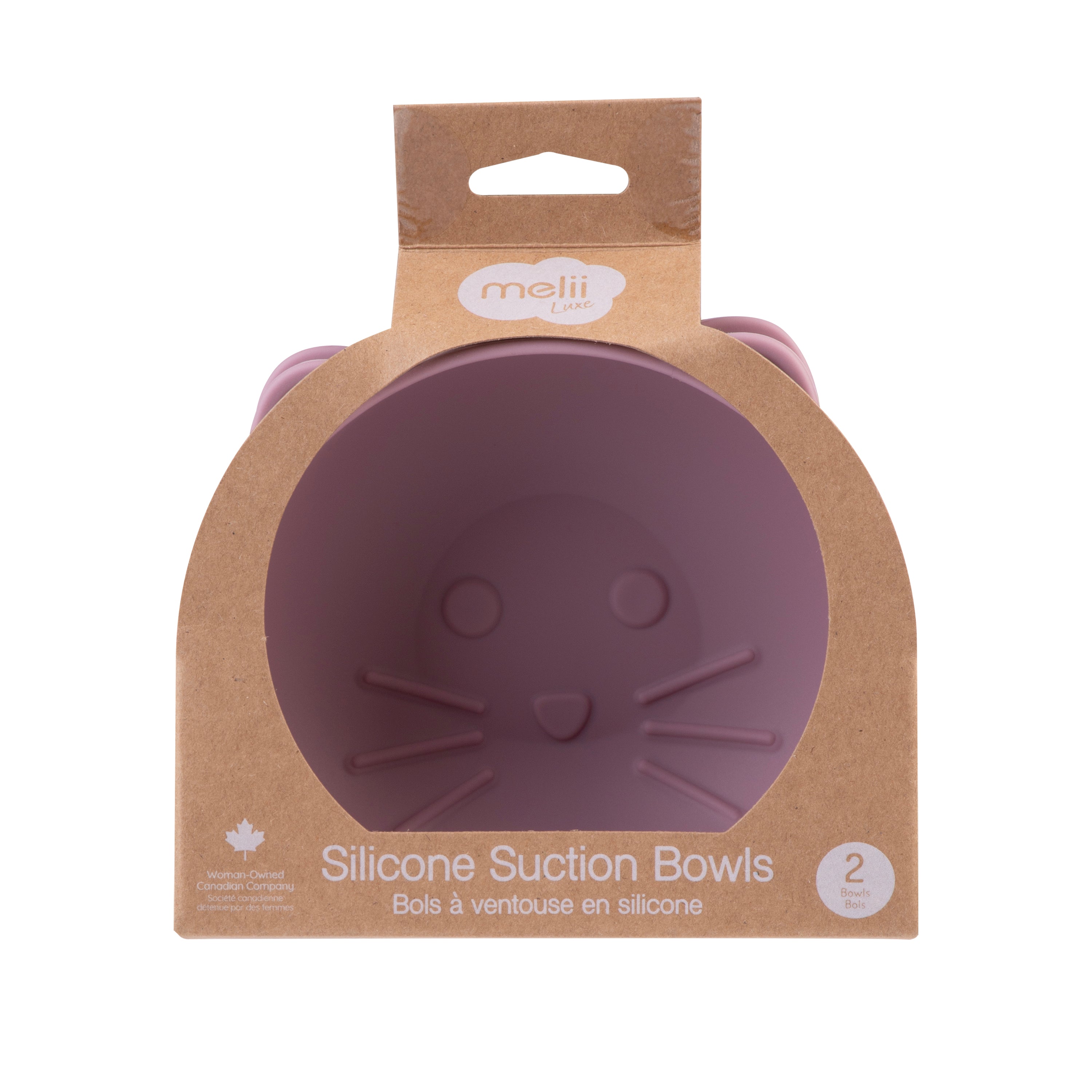 Melii Luxe Silicone Suction Bowl 2 Pack - Cat