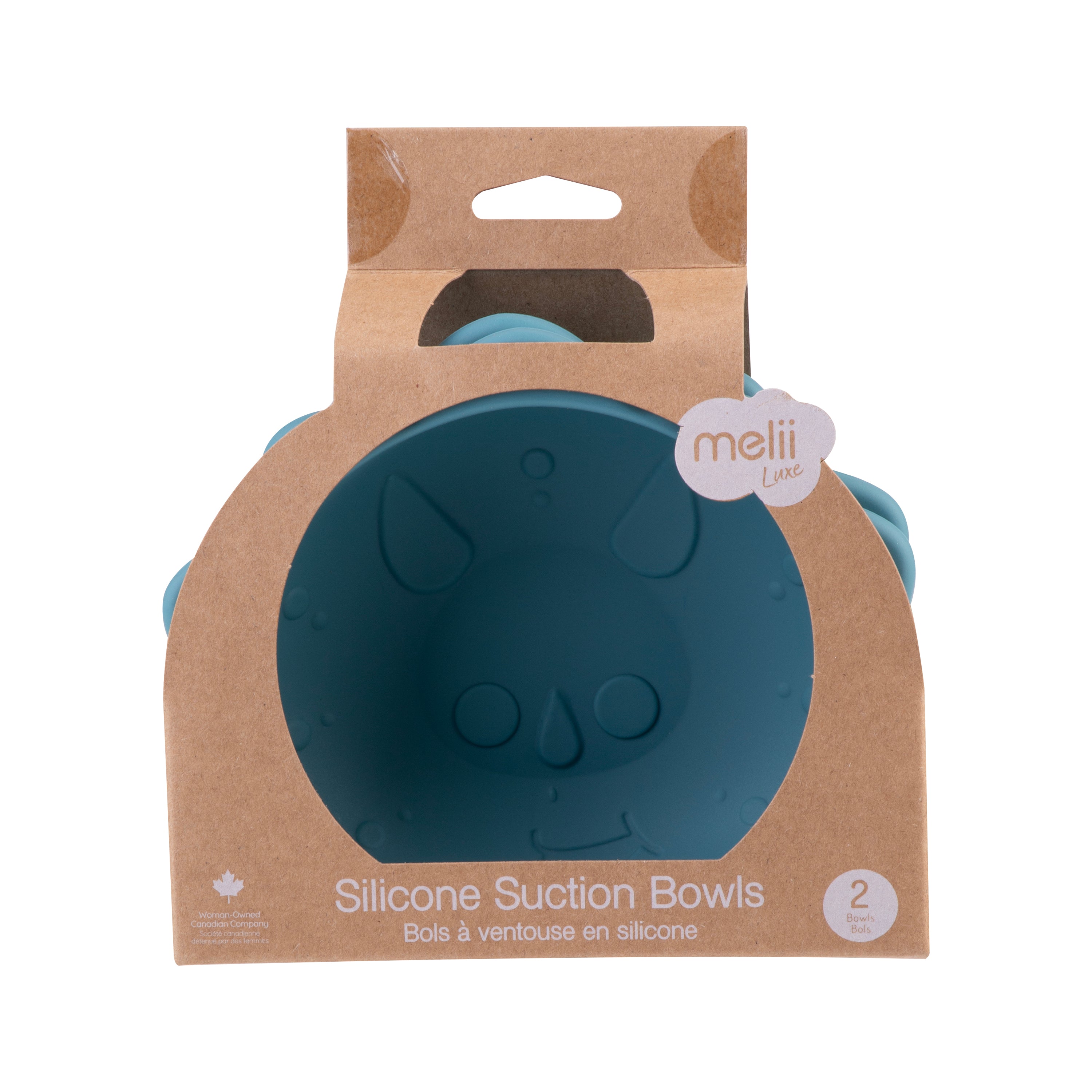 Melii Luxe Silicone Suction Bowl 2 Pack - Dinosaur