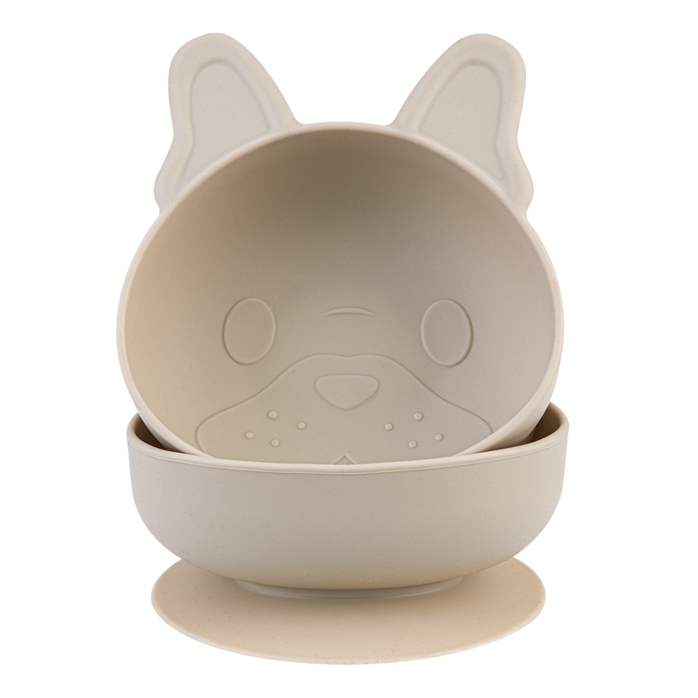 Melii Luxe Silicone Suction Bowl 2 Pack - Bulldog