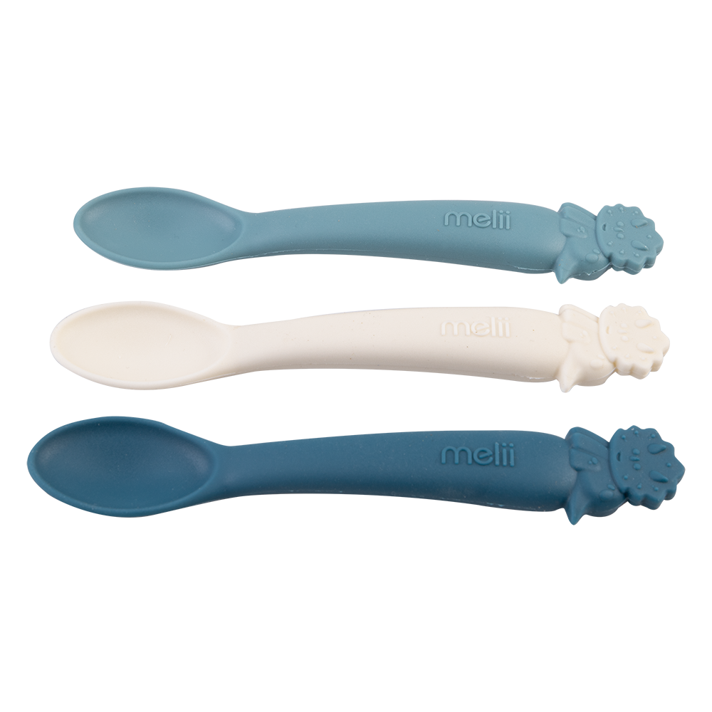 Melii Luxe Silicone Spoon 3 Pack - Dinosaur