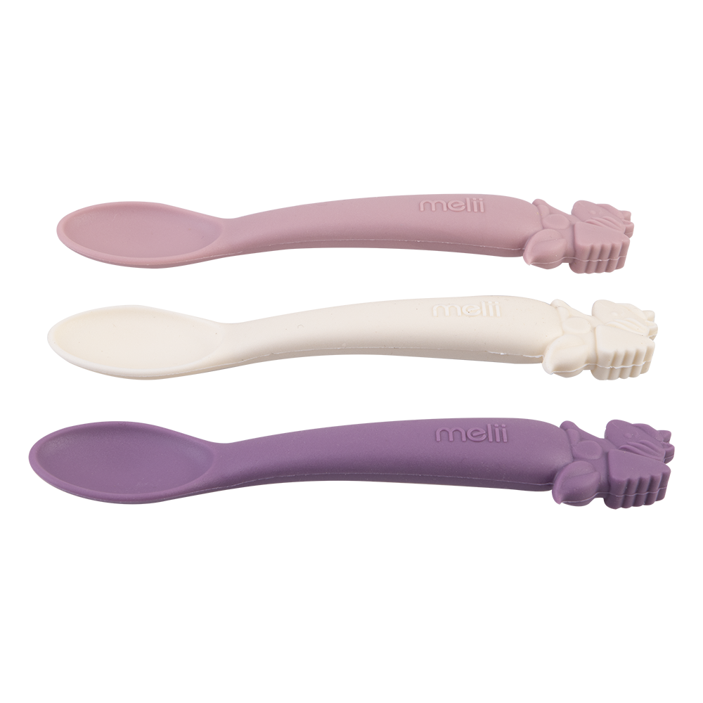 Melii Luxe Silicone Spoon 3 Pack - Unicorn