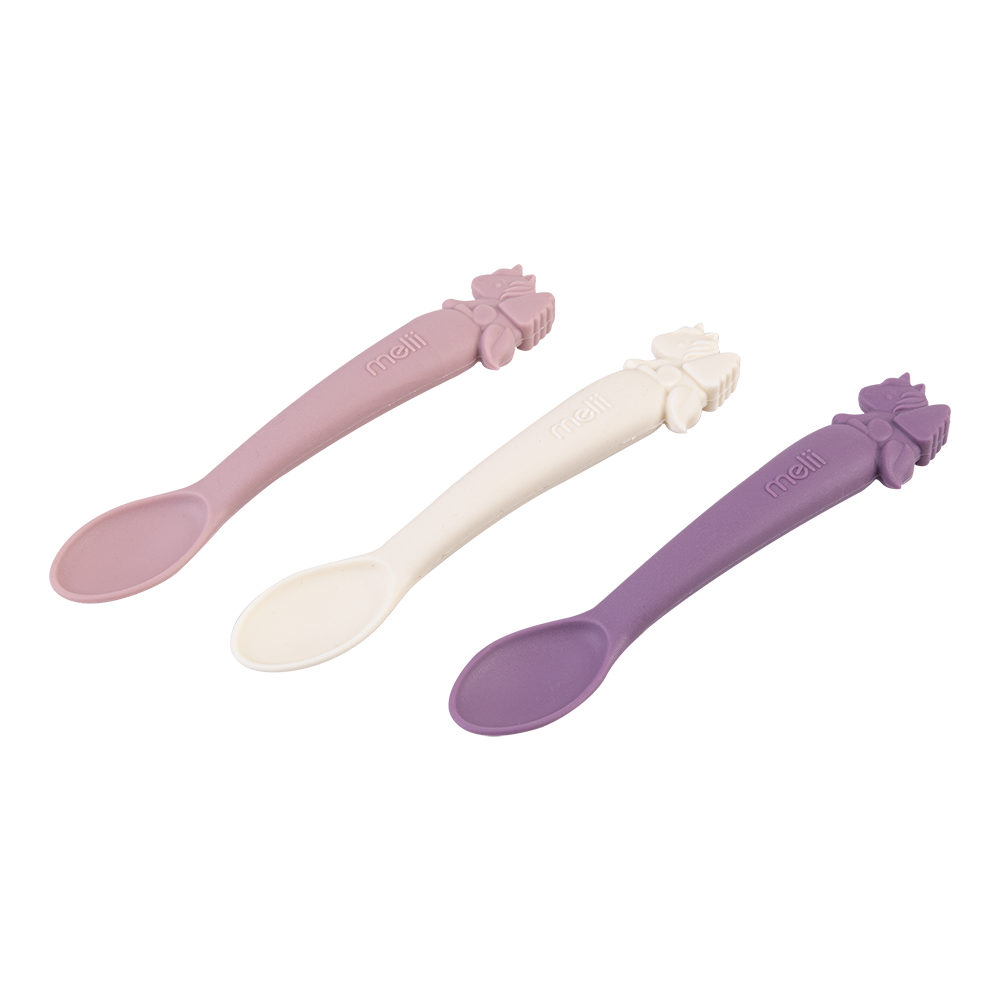 Melii Luxe Silicone Spoon 3 Pack - Unicorn