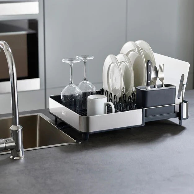 Joseph Joseph Extend™ Steel Expandable Dish Rack With Draining Spout -  Grey