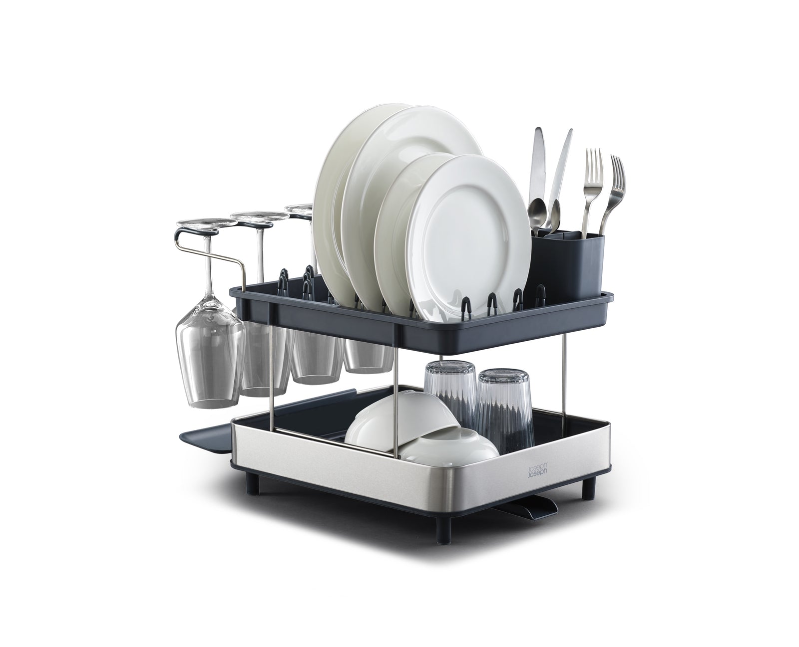 Joseph Joseph Excel Steel 2-Tier Stainless-Steel Dish Rack