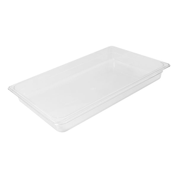 CaterRax 1/1 GN Clear Polycarbonate Food Pan (65mm D - 8.47lt)
