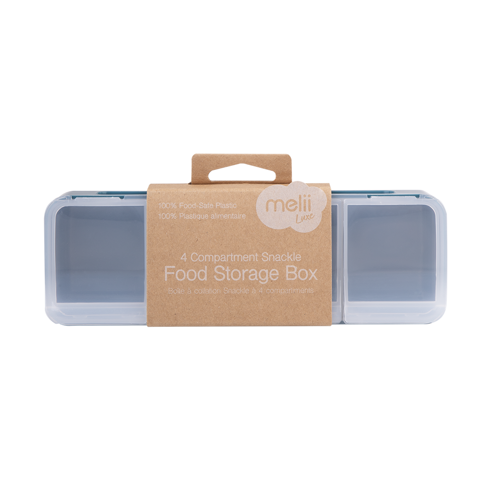 Melii Luxe 4 Compartment Snackle Box - Blue