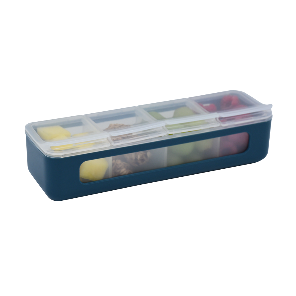 Melii Luxe 4 Compartment Snackle Box - Blue