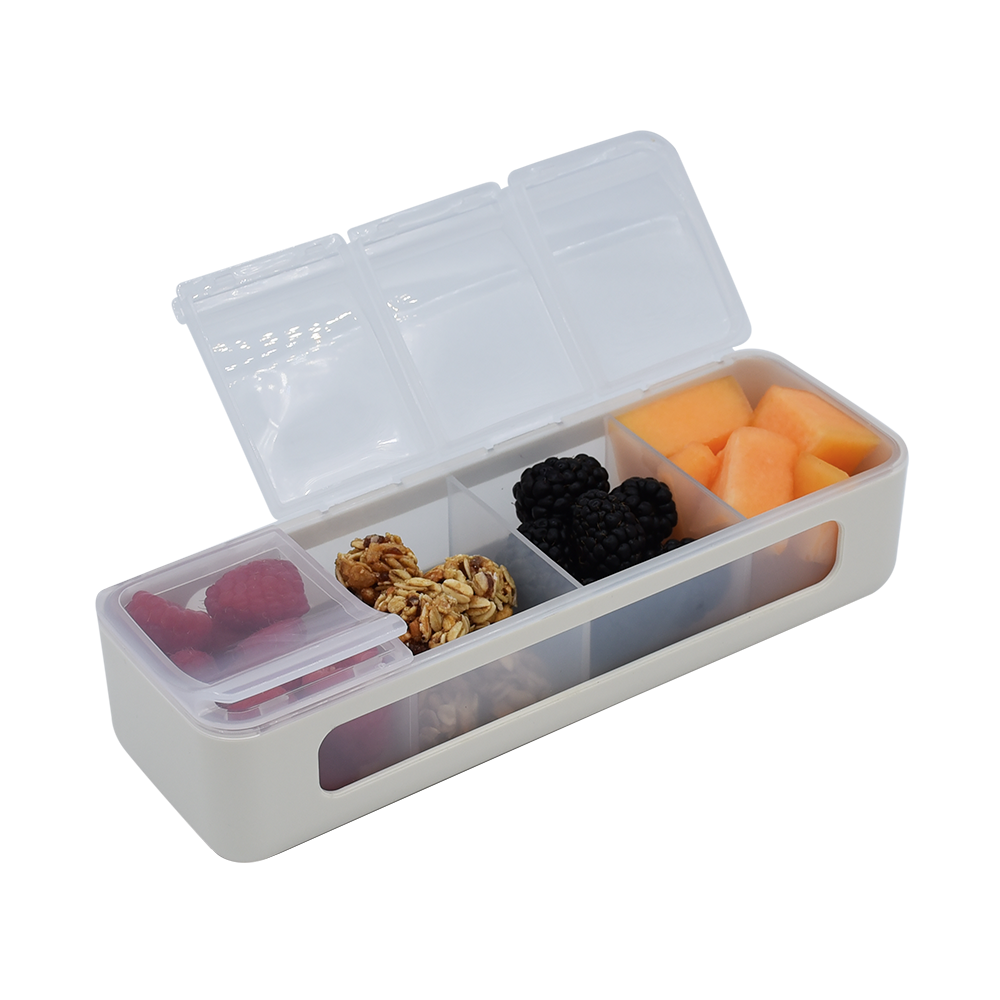 Melii Luxe 4 Compartment Snackle Box - Ivory