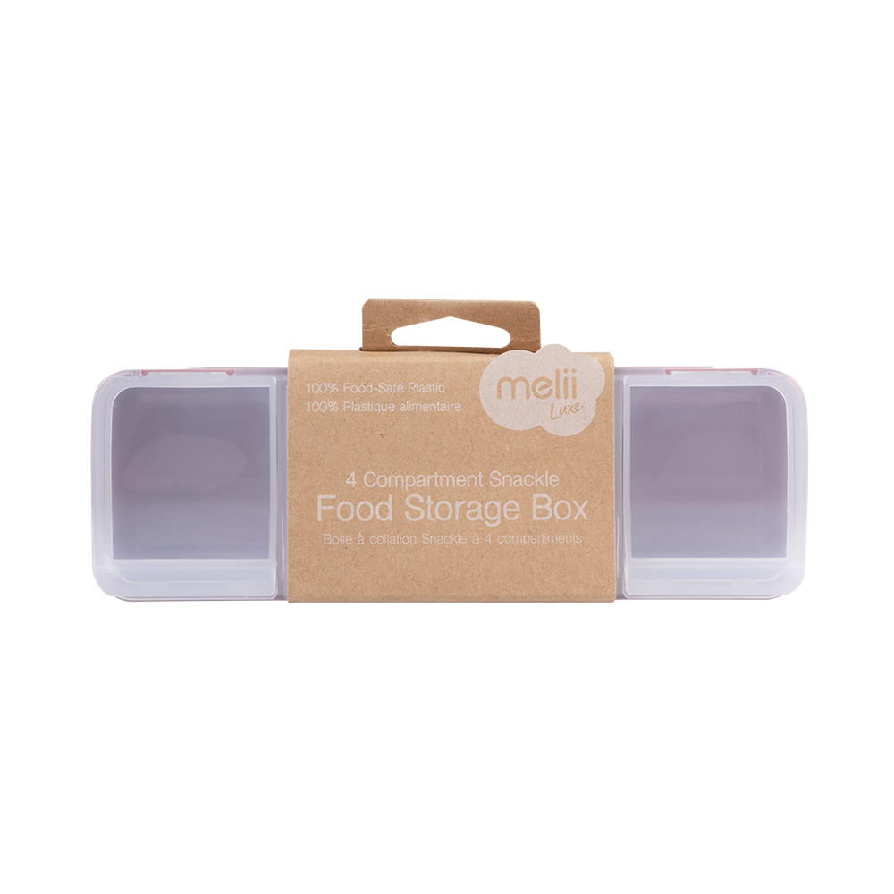 Melii Luxe 4 Compartment Snackle Box - Pink