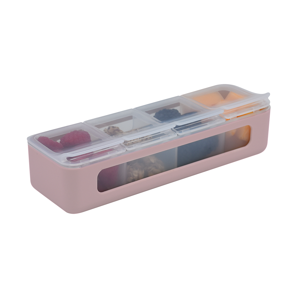 Melii Luxe 4 Compartment Snackle Box - Pink