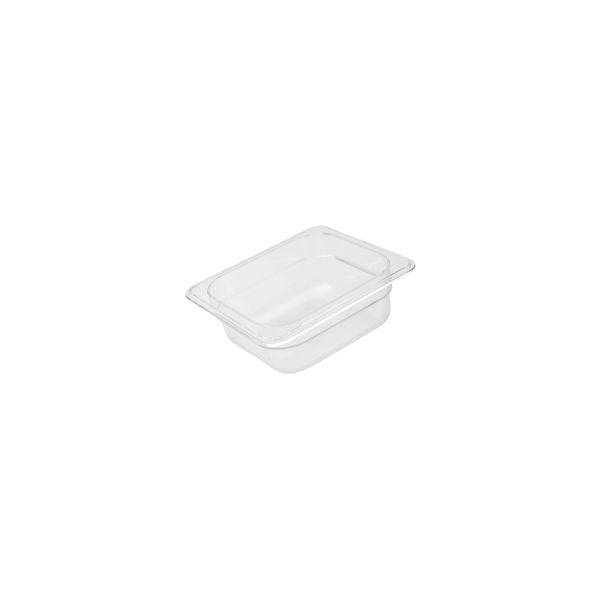 CaterRax 1/6 GN Clear Polycarbonate Food Pan (65mm D - 1.0lt)