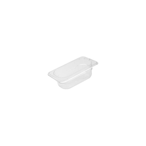 CaterRax 1/9 GN Clear Polycarbonate Food Pan (100mm D - 0.85lt)