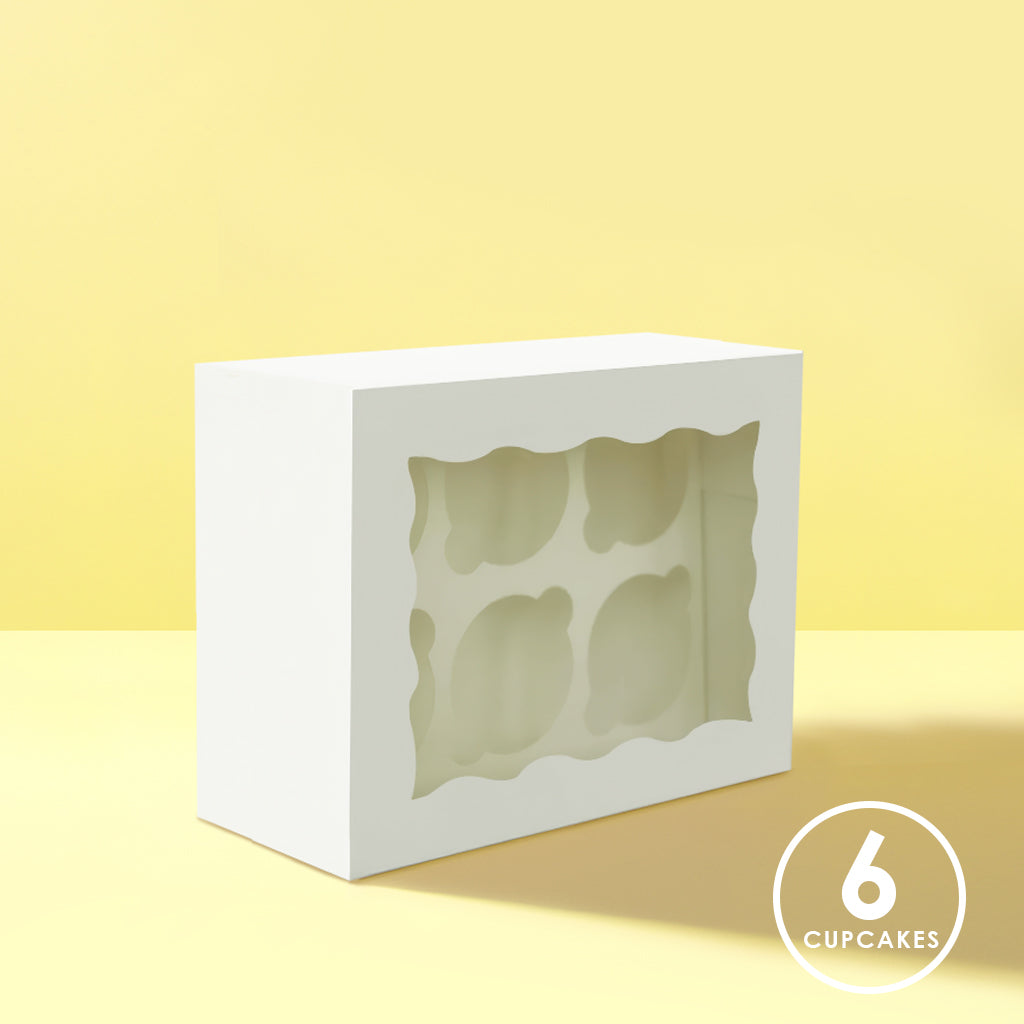 Bake Group High Cupcake Box with PVC Window 6 Cupcake 4in