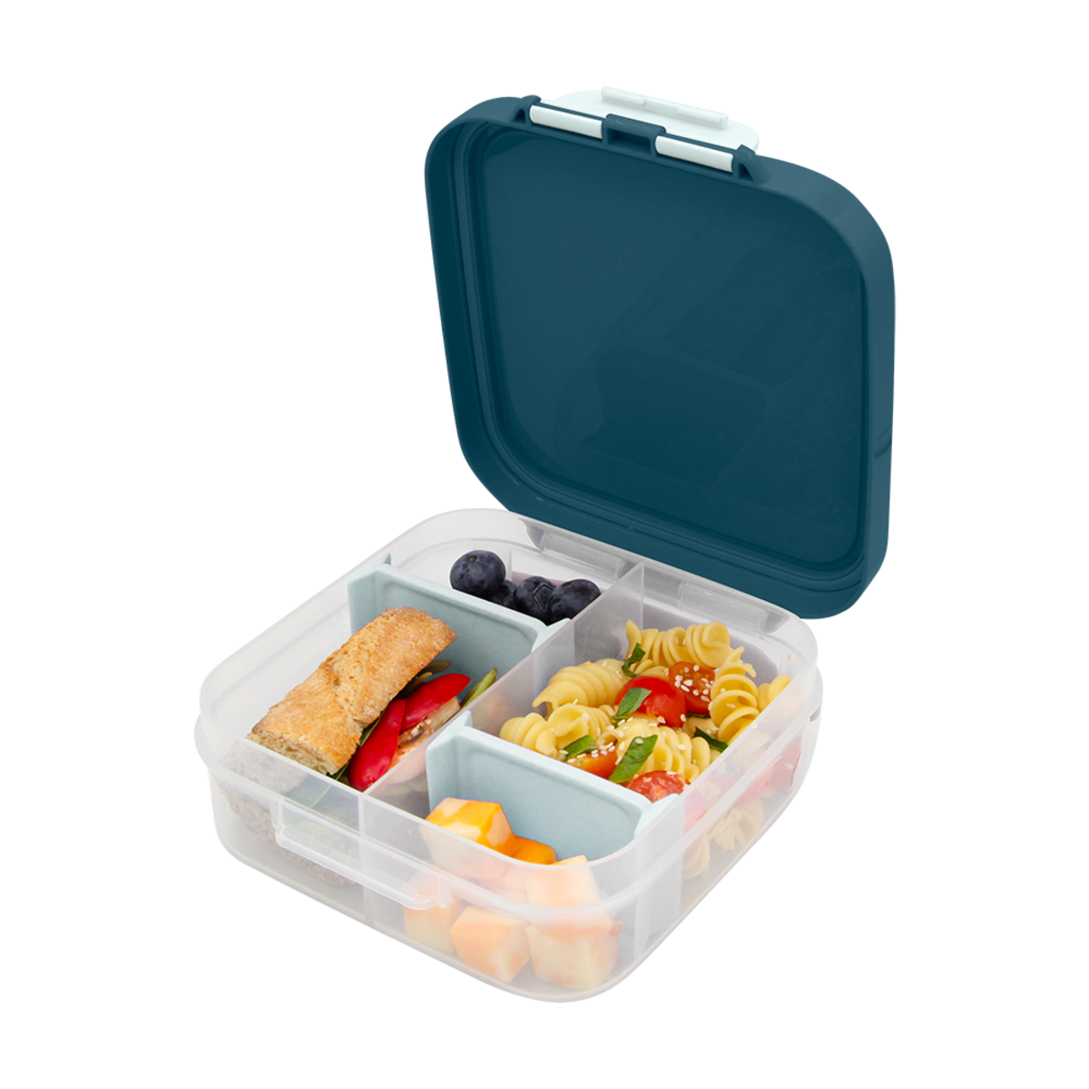 Melii Luxe Mini Lunch Box with Handle Blue & Mint