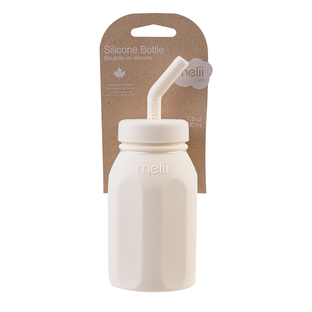 Melii Luxe Silicone Straw Bottle - Ivory